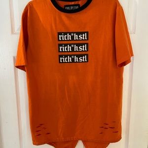 Amazing Rich*hstl masterpiece original T-shirt 5 by 5 two-sided hustle